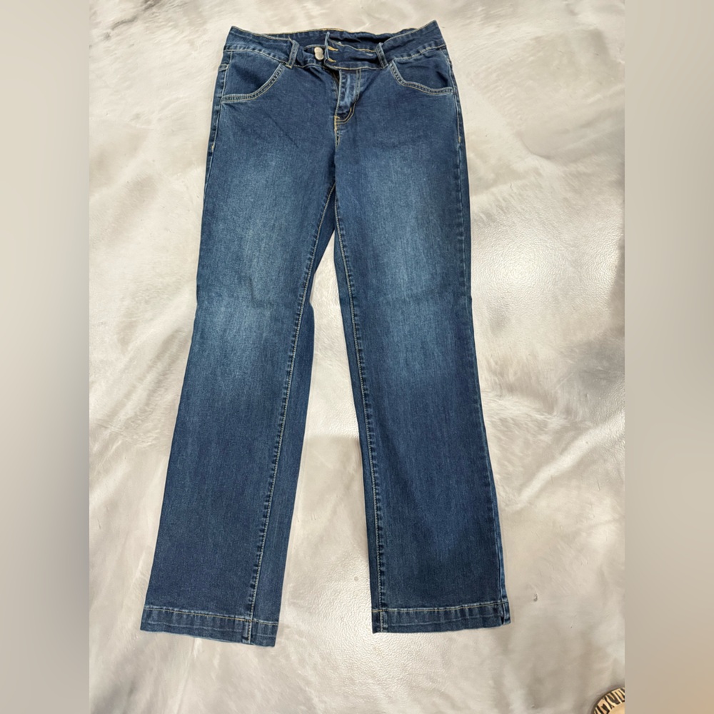 Classic Blue Straight Leg Jeans for Women